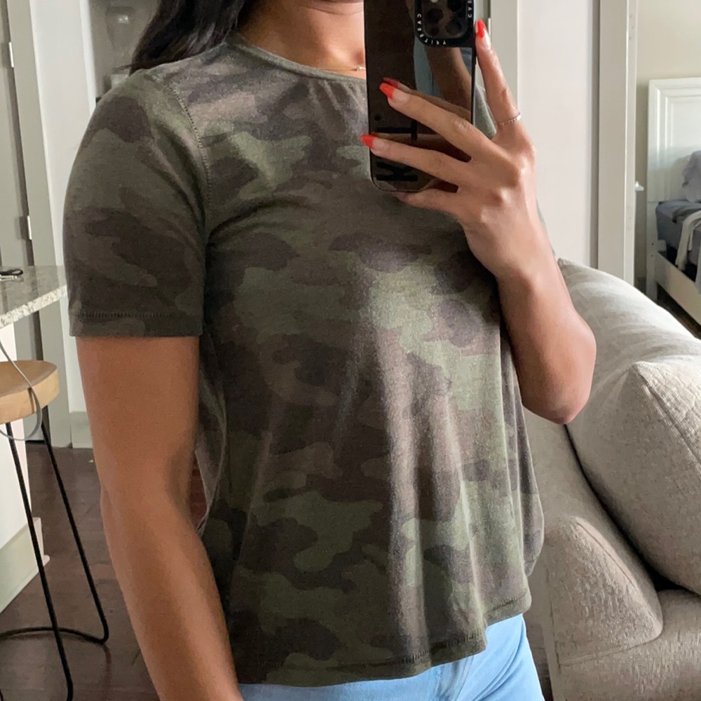 Camouflage cotton short sleeve T-shirt